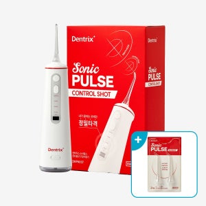 동국제약 덴트릭스 소닉펄스 컨트롤샷 구강세정기 1개 + 노즐(2p) 1개/ 무선 구강세척기 물치실 휴대용 워터치실