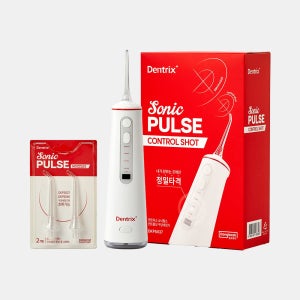 동국제약 덴트릭스 소닉펄스 컨트롤샷 구강세정기 1개 + 노즐(2p) 2개 / 무선 구강세척기 물치실 휴대용 워터치실