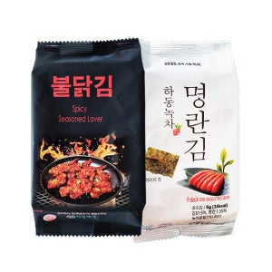 [자연향기] 권여사 하동녹차 2종 (명란김24봉, 불닭김 12봉) 선물세트