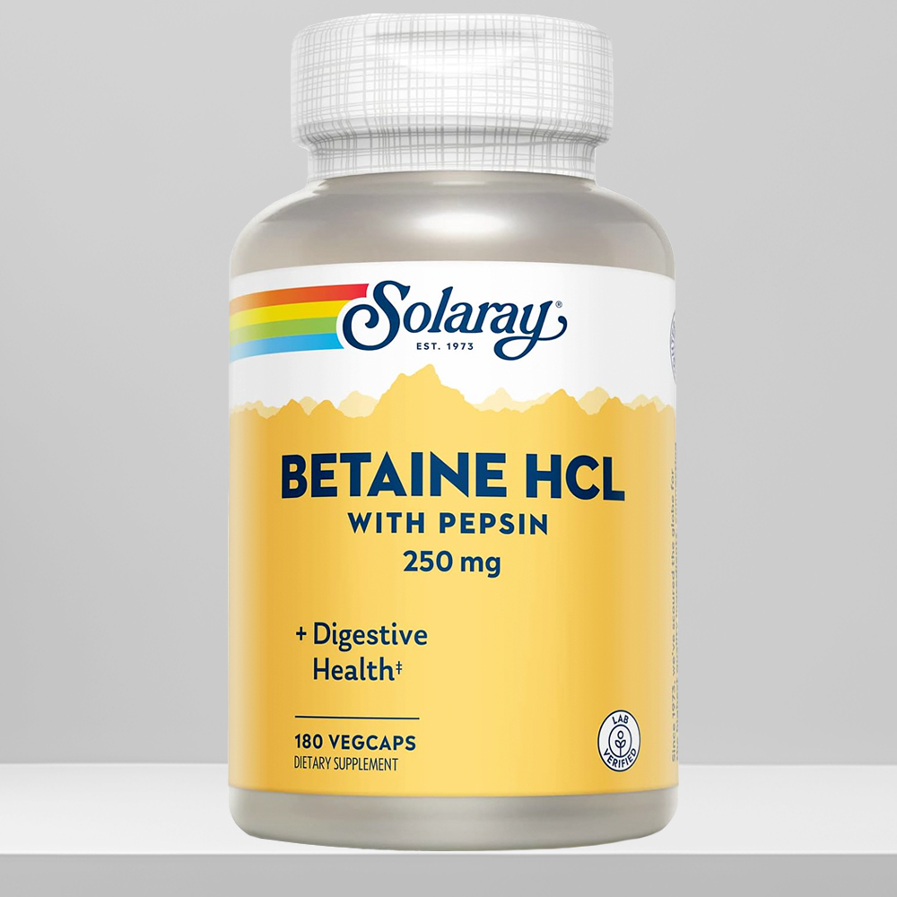 솔라레이 <b>베타인 HCL 펩신</b> 250mg 180캡슐