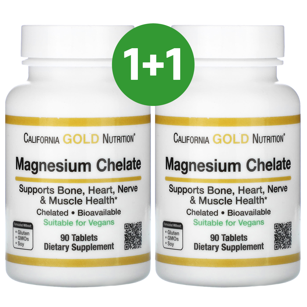 캘리포니아골드 CGN 마그네슘 킬레이트 90정 2개