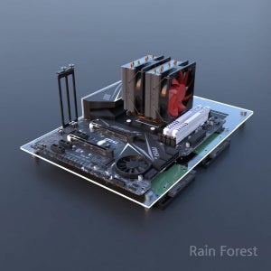 아크릴 오픈섀시 matx 컴퓨터 atx itx 데스크탑 테스트베드 플랫폼