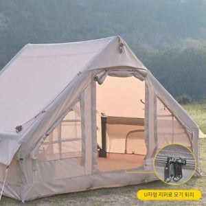 가족용 에어텐트 야외 캠핑 완전 자동 풍선 텐트 캐빈 코튼 지붕 옥스포드 천 6.3제곱미터