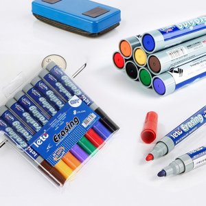 블랙 화이트보드 마커펜 8색 칼라세트 2mm 얇은 보드마카 유리 칠판