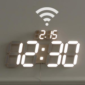 플라이토 와이파이 인테리어 3D LED 벽시계 38cm 데이즈