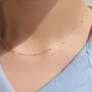 컷팅볼목걸이 14케이 18k 여자 명품 데일리 미러볼 컷팅볼 금 체인 초커 목걸이 생일선물