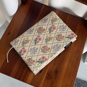 패브릭 북커버 두께조절 가능 책커버 4x6판 정원에 핀 꽃