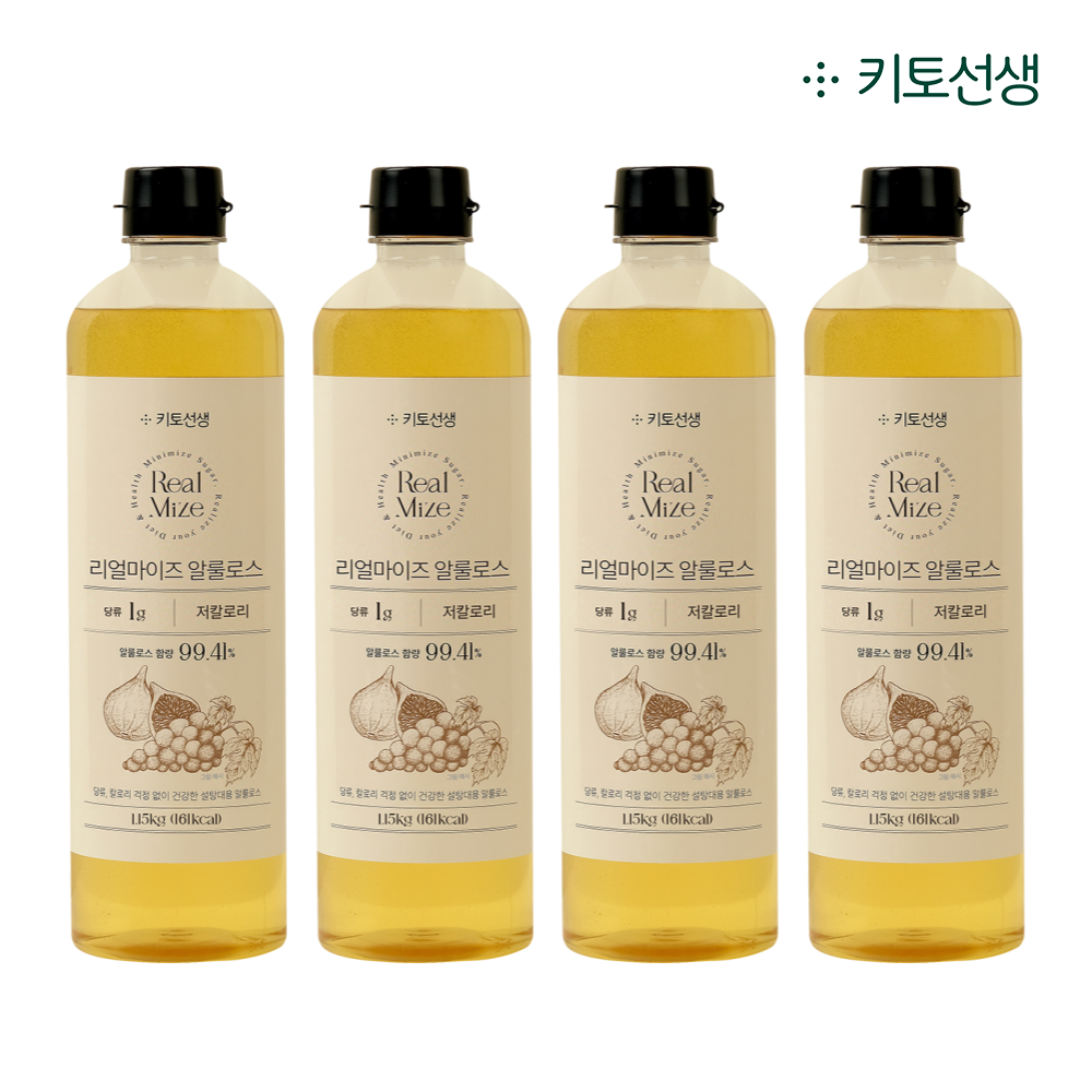 리얼마이즈 액상 알룰로스 대용량 (설탕대체 대체당 나한과 스테비아) 1.15kg, 4개