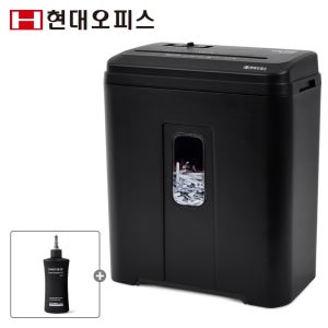 현대오피스 소형 가정용 문서세단기 파쇄기 PK-612X 6매 종이 세절기 + 전용오일