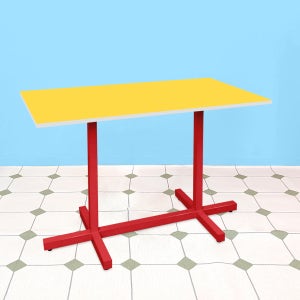 카페 테이블 인테리어 디자인 철제 hpl 컬러 텐직사각테이블 1200직사각 720입식