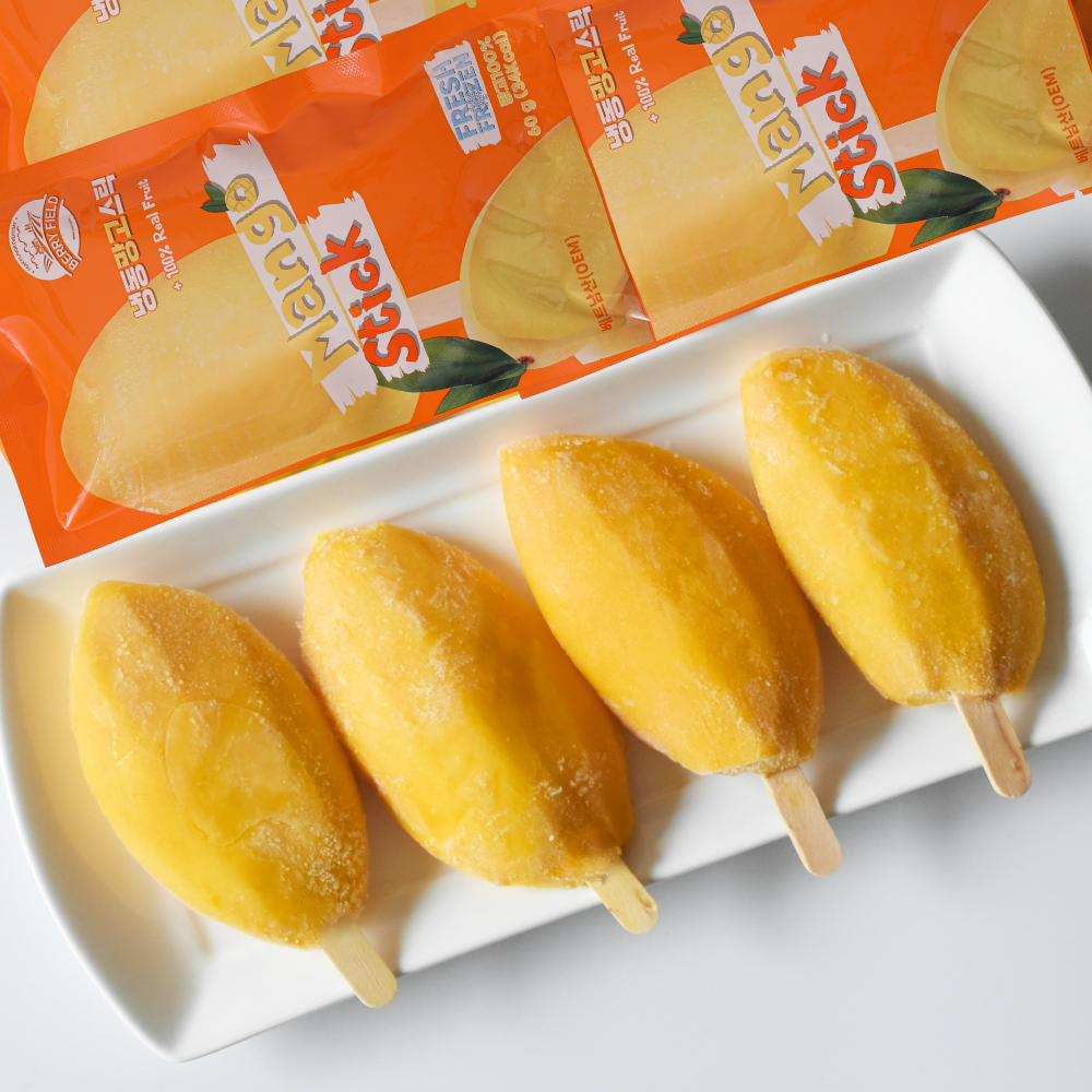 베리필드 냉동 아이스 망고바 망고스틱 60g, 50개