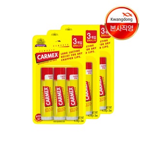 [4.25g X 9개입] 카멕스 립밤 클래식 스틱 투명, 38g