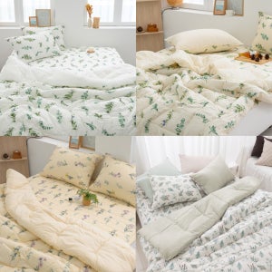 순면 광목차렵이불 플라워 사계절 SS Q 면침구세트