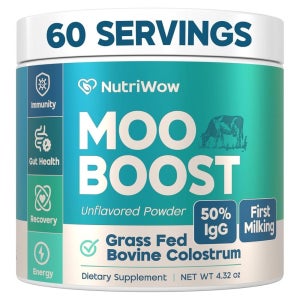 NUTRIWOW MOO BOOST 목초사육 소초유 2000mg 50% IgG 분말 119g