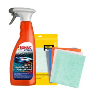 소낙스 익스트림 세라믹 스프레이 코팅 750ml 세스코 타월 5매세트