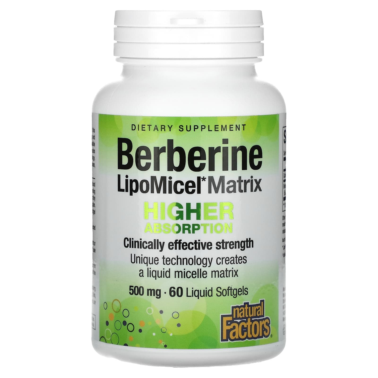 <b>내추럴</b>팩터스 베르베린 LipoMicel 매트릭스 500mg 60 소프트겔