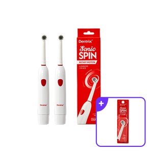 덴트릭스 소닉스핀 전동칫솔 x 2개 + 교체모 3P x 2개