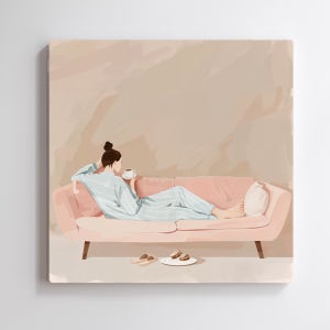 커피와 여유 그림 카페 모던 북유럽 인테리어 캔버스 액자 소형6호 [31.8x31.8cm]