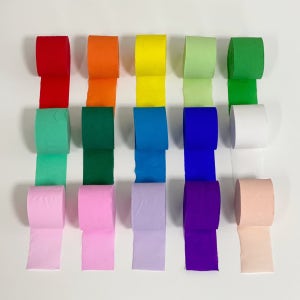 [미소쌤] 롤 스트리머 단색 낱개 25M 환경구성 파티 용품 데코 소품 생일