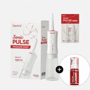 동국제약 덴트릭스 소닉펄스 마사지샷 구강세정기 + 노즐 2P + 크러쉬 농축 가글 25ml