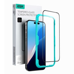 ESR 가이드 풀커버 강화유리 액정보호 필름 아이폰16, 1매입