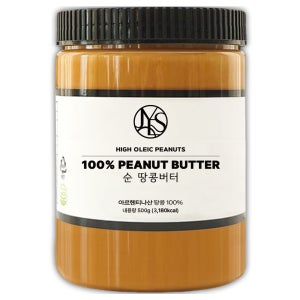 야스티 순 땅콩버터 크리미 무첨가 100% 피넛버터 잼 500g, 1개