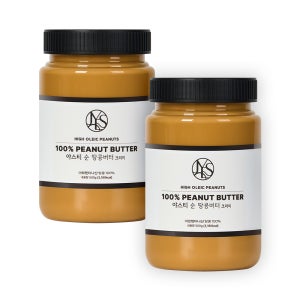 야스티 순 땅콩버터 크리미 100% 무가당 무첨가 500g, 2개