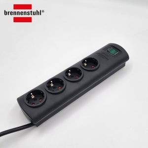 브레넨스툴 프리메라 절전스위치 4구 고용량 멀티탭 1.5M BPM-4BK 안전 대용량 책상