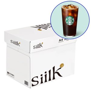 실크(siilk) A4 한국제지 복사용지(A4용지) 80g 1BOX(2500매),A4,2500매