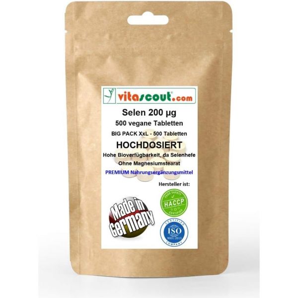 <b>셀레늄</b> 200 mcg/µg 500정 마그네슘 독일산 효모에서 추출한 비건