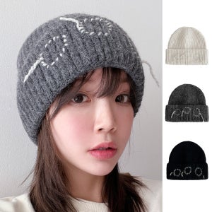 핸드메이드 스티치 니트 비니 숏 롱 와치캡 레옹 창이없는모자