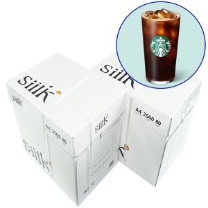 실크(siilk) A4 한국제지 복사용지(A4용지) 80g 2BOX(5000매),A4,5000매