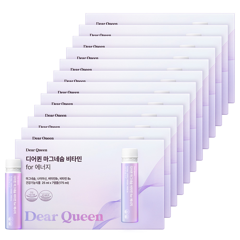 디어퀸 <b>마그네슘</b> 비타민 for 에너지 12주 7병x12박스
