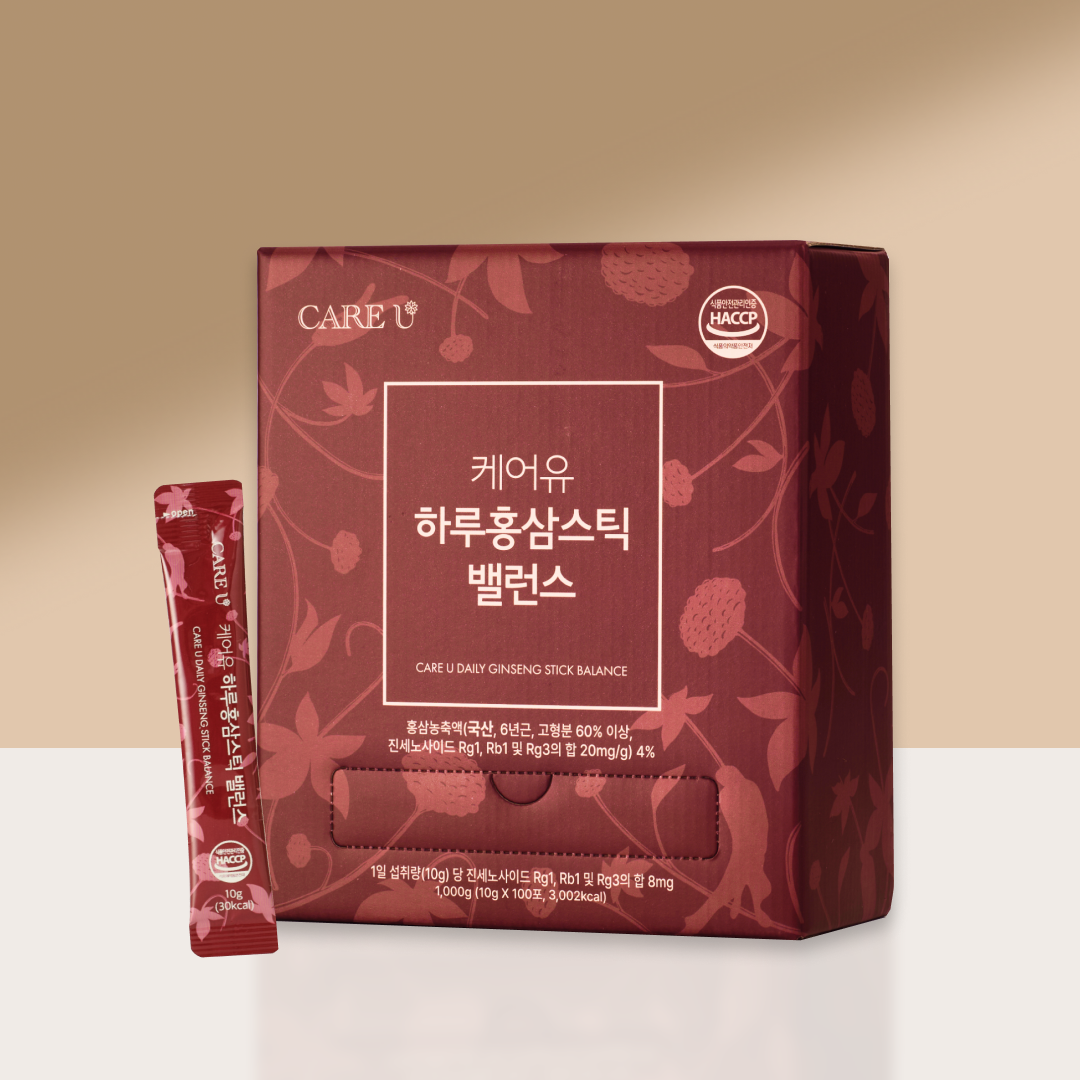 케어유 6년근 홍삼 스틱 진액 진세노사이드 100포, 1개