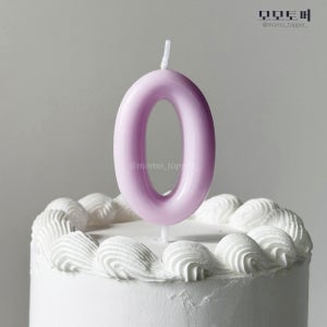 모모토퍼 빅파스텔 숫자초 1 파티용품 생일 케이크초