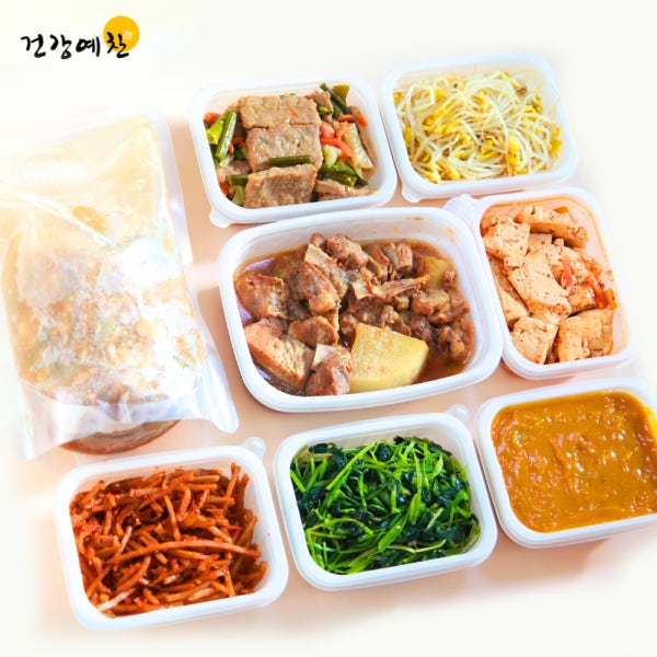 반찬정기배송 기본형4회 구독 배달 밑반찬 가정식 수제 저염식 인터넷반찬 가게