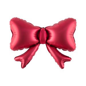 리본 미니쉐입 은박풍선 44cm 레드