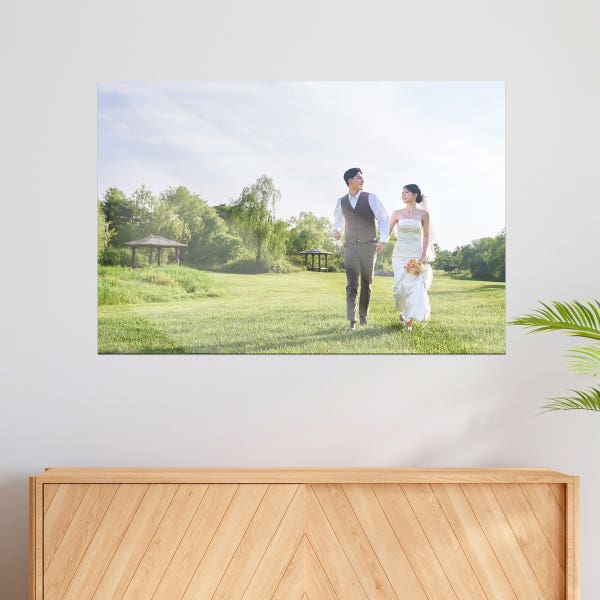 1+1 아크릴액자 결혼 웨딩 결혼식 가족사진 본식 주문제작 50x76cm