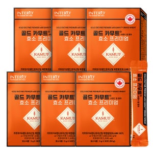 인테로 골드 카무트 효소 프리미엄 30포, 6개