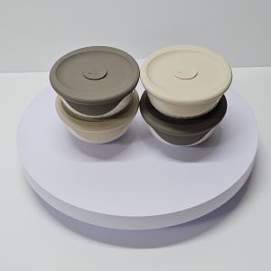 락앤락 바로 한끼 도자기 밥용가 450mlX2P 실리콘 스팀홀 햇쌀밥 이유식 전자렌지 용기