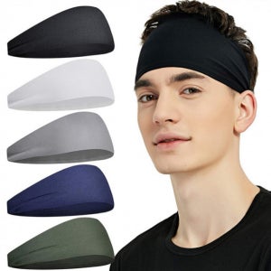 [Woo2] 남녀공용 스포츠 쿨 헤어밴드 머리띠, 축구 농구 야구 탁구 테니스 배드민턴 헬스 런닝 슬로우조깅 풋살 골프