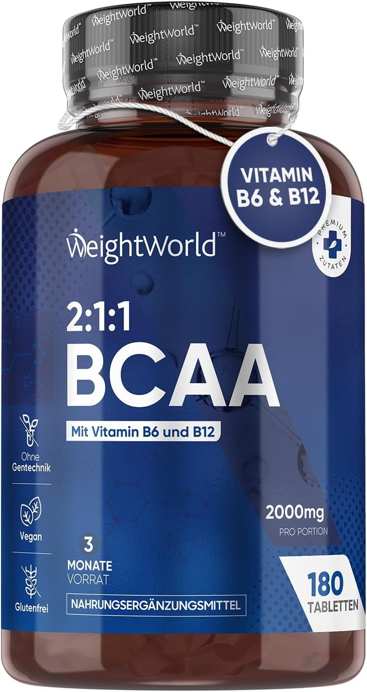 <b>웨이트월드 비타민 B12</b> 500µg &amp; B6-2:1:1 포함 BCAA 2000mg 180정
