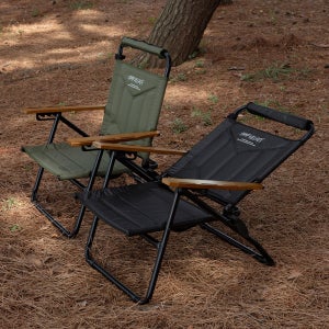 1+1 캠프빌리지 4단 각도조절 리클라이너 릴렉스 로우체어 H (보관가방포함)