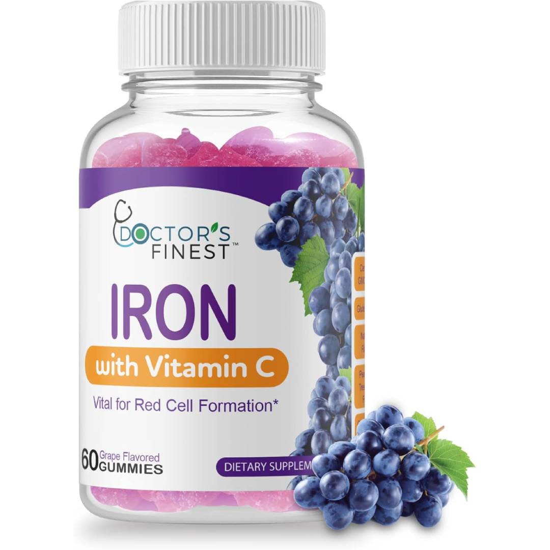 Doctor’s Finest 철분 비타민c 구미젤리 60정 포도맛 철분젤리