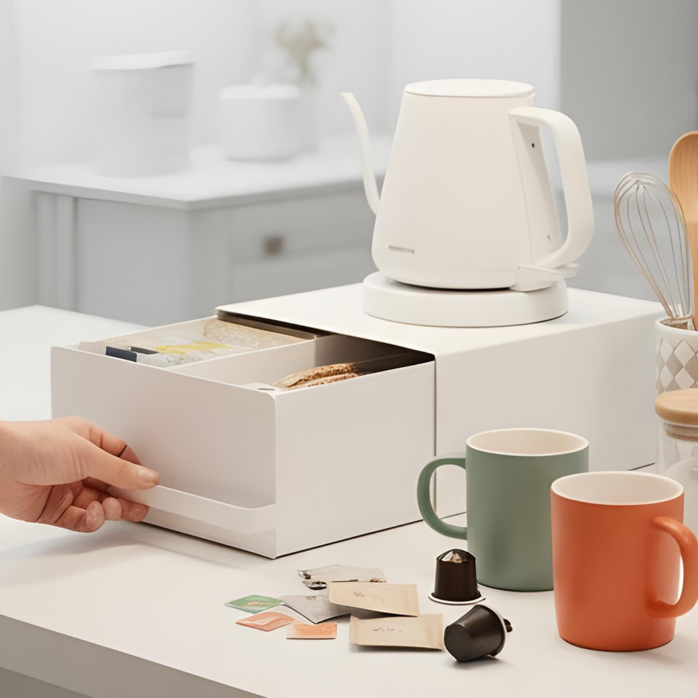 마치홈 철제 수납함 약 티백 커피 영양제 보관함 슬라이드 정리함