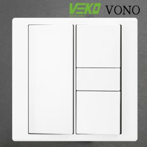 베코 보노 스위치 4구 화이트 VEKO VONO 유럽형 스타일 와이드 타입