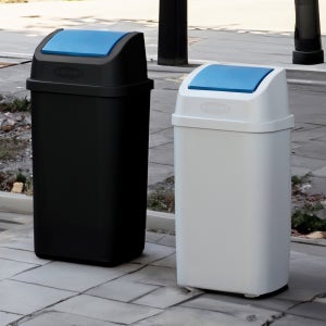 셰프의 장난감 업소용 사무실 화장실 카페 식당 병원 휴지통 L형 세트 30L, 검정색