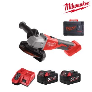 밀워키 M18 BLSAG125X-502X 5 충전 그라인더 전동 배터리2개풀세트