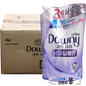다우니 액체형 세탁세제 냄새딥클린 라벤더클린 리필 1.4L 6개 일반/드럼 겸용