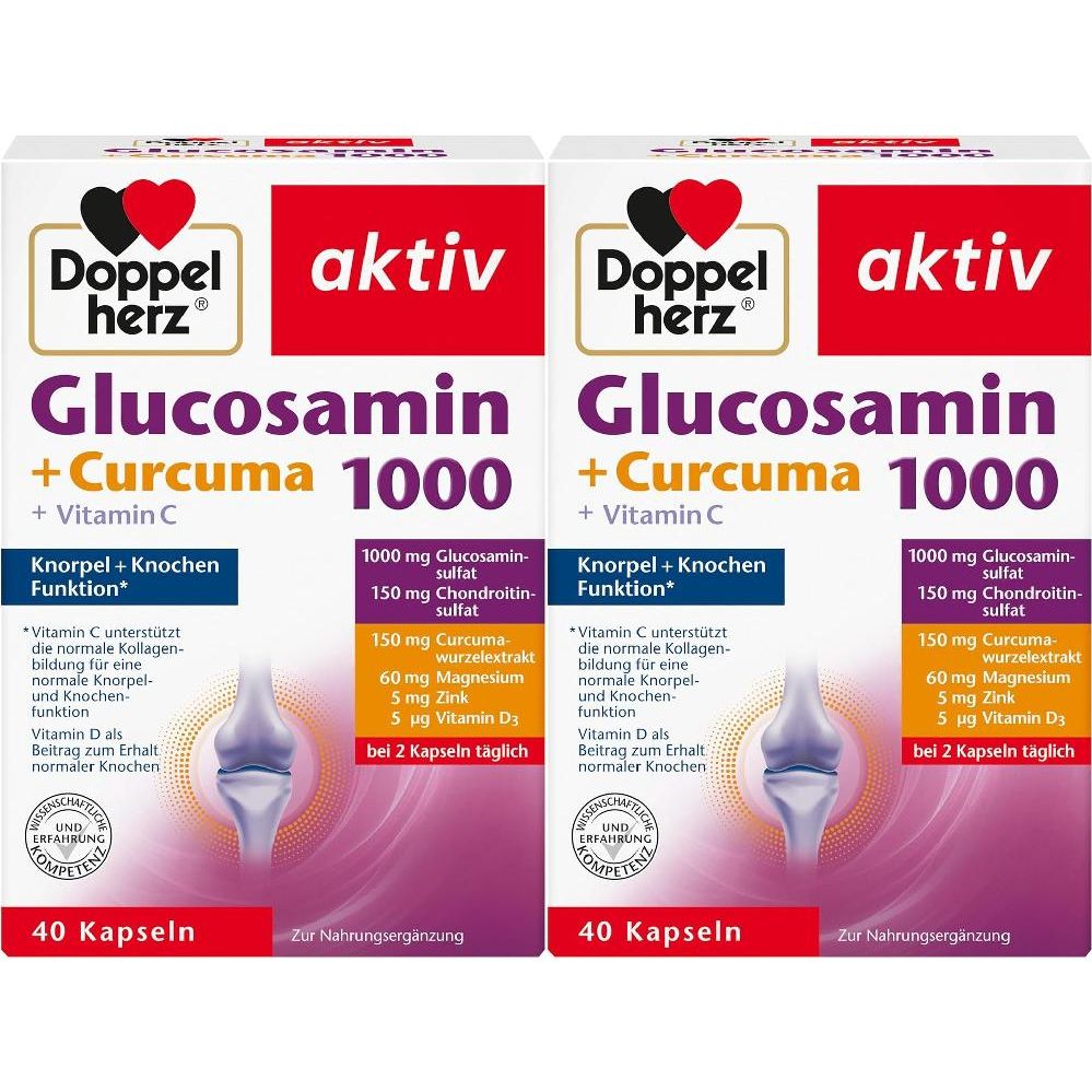 Doppelherz 글루코사민 1000 + 강황 40캡슐 2팩